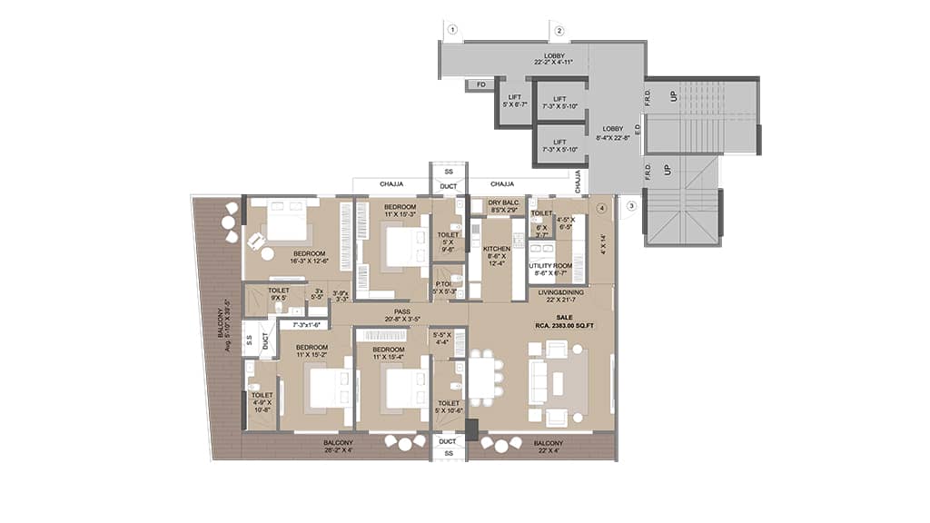 45th Marine - 4BHK