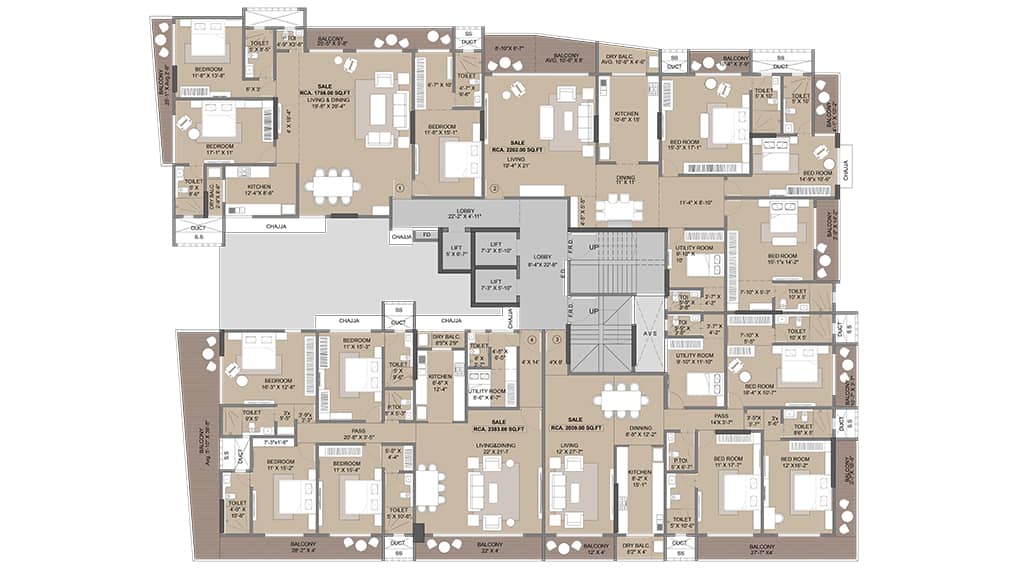 45th Marine - Typical Floor Plan